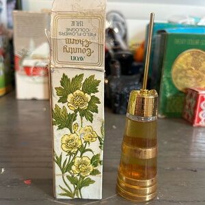 Vintage Avon Country Charm Butter Churn Somewhere Cologne Glass Bottle 70s